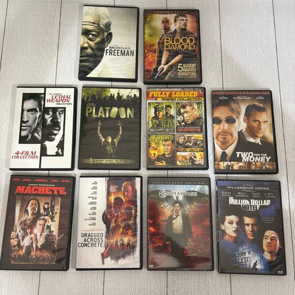 Movie Night Action & Adventure DVD Lot Platoon, Sniper, Lethal Weapon + More - Picture 1 of 13